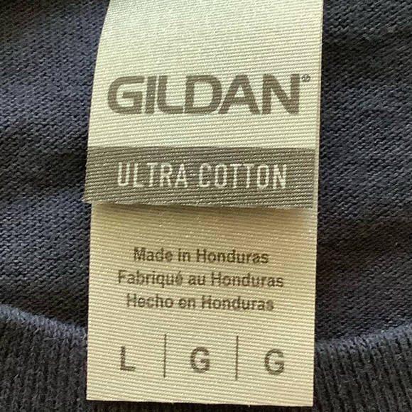 🆕 Gildan Adult Large Long Sleeve Shirt - Dark Blue/Navy - Picture 2 of 3